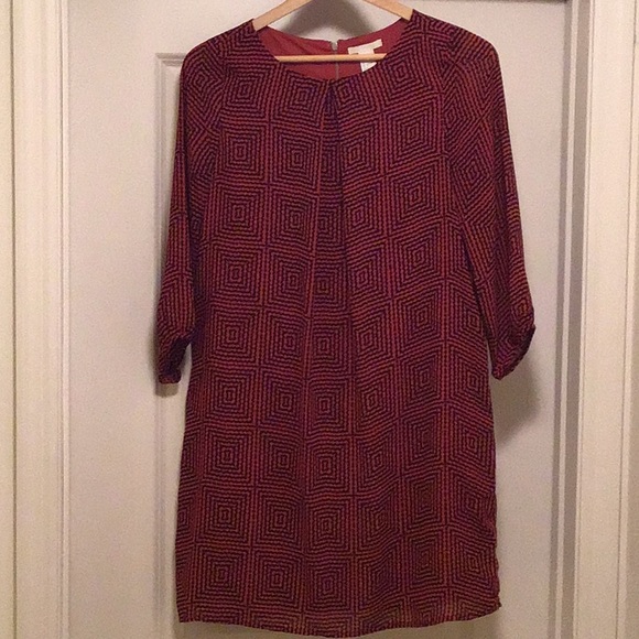 🦃 2 for $15 🦃 H&M Dress/ Tunic Rust & Black Pattered- size 8 🎉HP🎉 - Picture 7 of 8